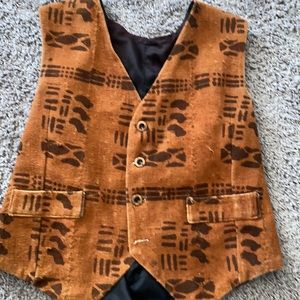 African Fabric Vest. Real African cloth